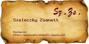 Szeleczky Zsanett névjegykártya